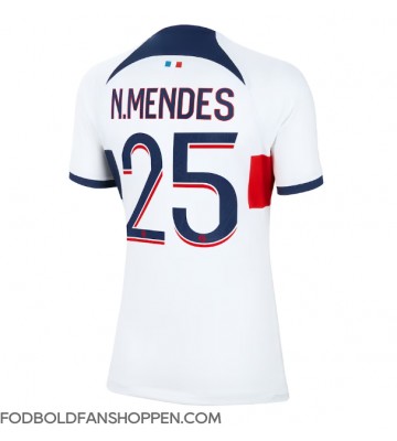 Paris Saint-Germain Nuno Mendes #25 Udebanetrøje Dame 2023-24 Kortærmet